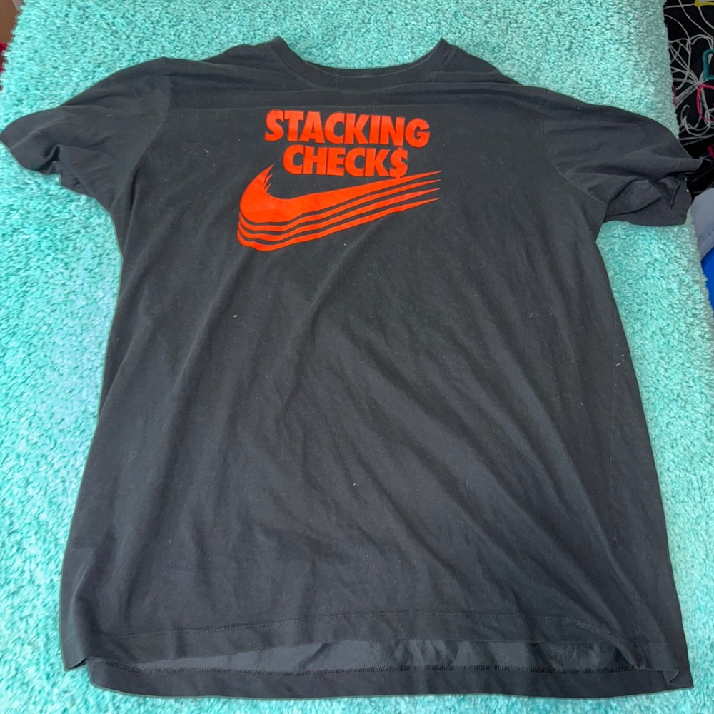 Nike Dri-FIT Stacking Checks Graphic Tee Black XXL‎ Mens T-Shirt